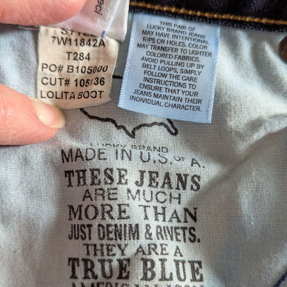 Lucky Collectable Handcrafted USA Jeans 6/28 Lolita Boot White Oak® Cone Denim® - Picture 15 of 16